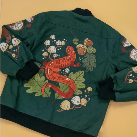 Morning Witch~NWOT~Salamander Woods~Cotton Twill~Embroidery Detail~Jacket~Size M - Picture 1 of 17